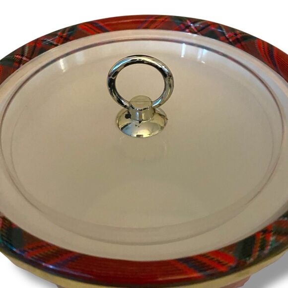 Vintage Ice Bucket Chest Red Plaid Tartan Car RV Display Camper RL Aesthetic - Picture 6 of 10